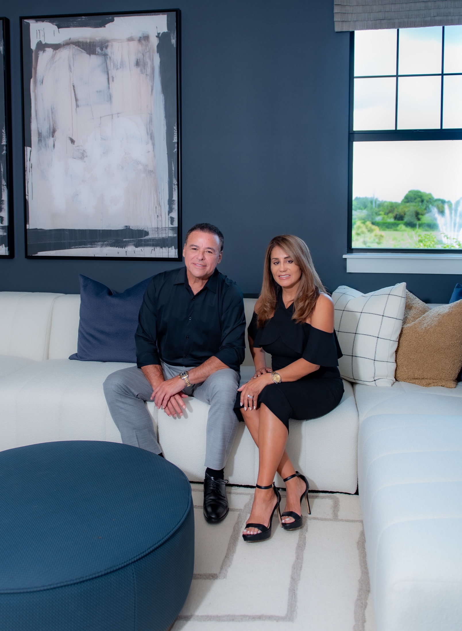 South Florida real estate team portrait in a styled residence