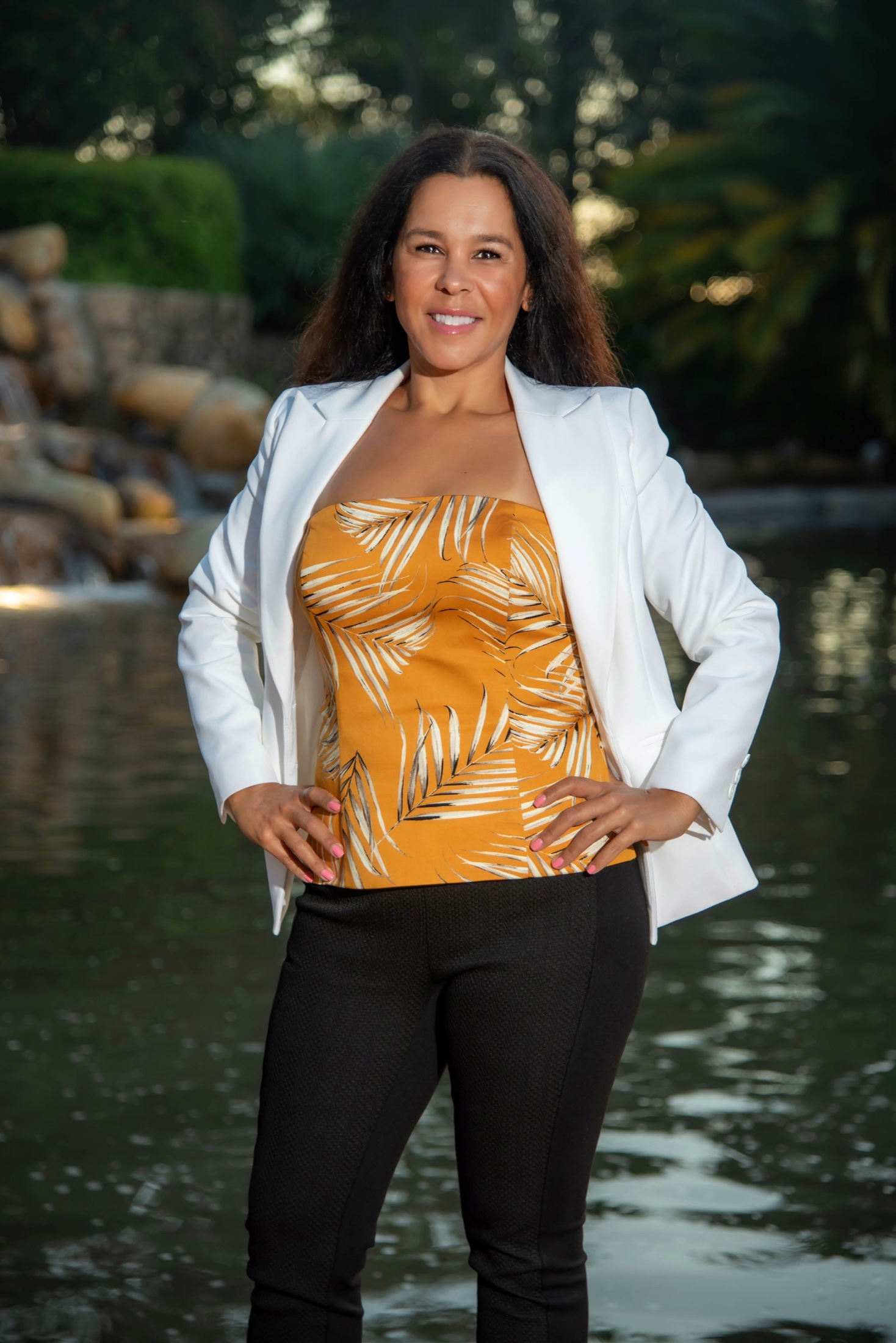 Confident personal brand portrait of a South Florida businesswoman