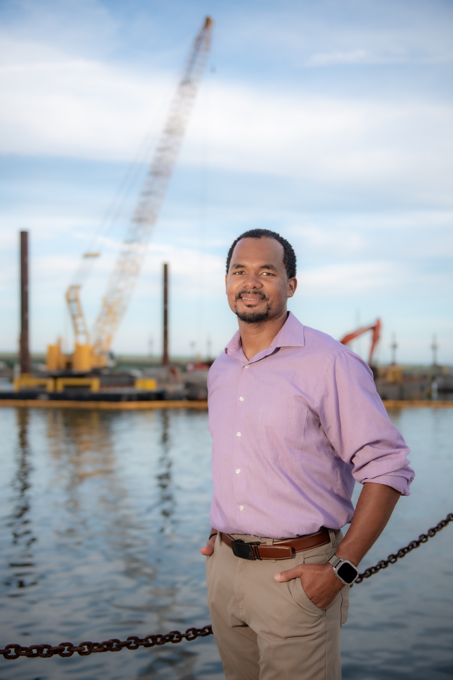 South Florida professional photographed at the waterfront for his personal brand