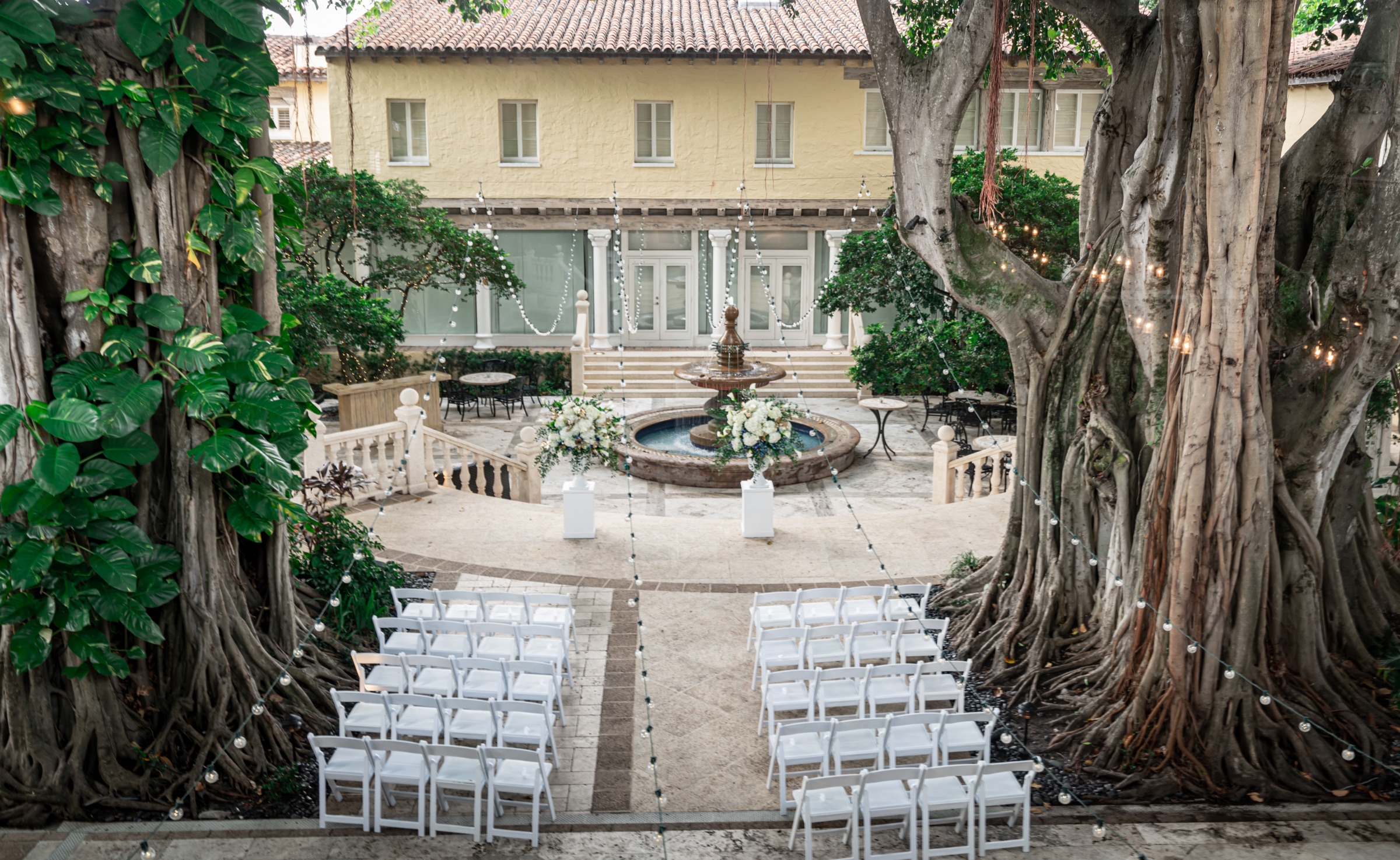 Elegant outdoor wedding ceremony at The Addison in Boca Raton, Florida